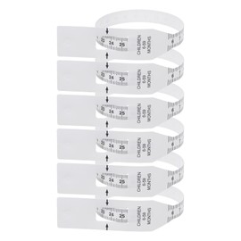 sourcing map 6Pcs Head Circumference Tape 26cm Plastic Measuring Rule Measure for Child Head Arm Circumference, White