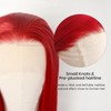 Red Lace Front Wig for Women Long Straight