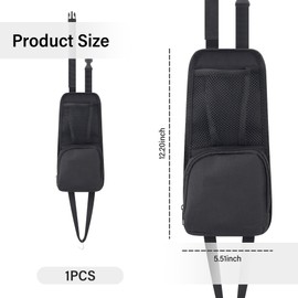 Car Seat Side Organizer with Mesh Pocket,Car Seat Storage Hanging Bag Holds Phones Wallets Glasses,Universal Multifunctional Car Storage Organizer for Most Cars SUVs Trucks (1PCS)