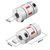 sourcing map Shaft Coupling 15mm to 15mm Bore L66xD40 Flexible