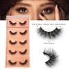 DYSILK 5 Pair False Eyelashes Fluffy Eyelashes 8D Dramatic False