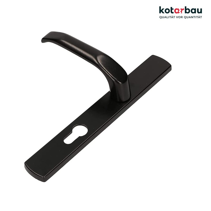 KOTARBAU® Pair of Handles 92 mm with Long Plate Black