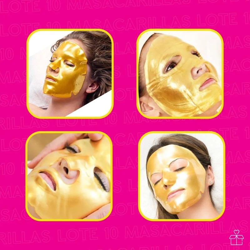 Mascarilla Facial Colageno Dorada Hidratante