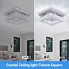 YPQXYHDA Mini Modern Crystal Chandeliers Square Flush Mount Ceiling Light