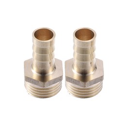 A ABSOPRO Hose Nozzle Brass Hose Connector 1/2 Inch Male Thread Plug Adapter 12 mm Pack of 2