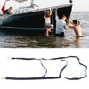Marine Boat Rope Ladder Boarding Steps with Hooks Nylon Blue