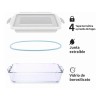 Refractario Bandeja Para Hornear 2.2l Y 2contenedores 370ml