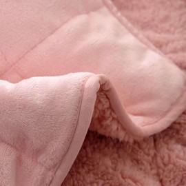 MENHIRY Sherpa 3lb Weighted Blanket for Adult, Both Sides Reversible Velvet Soft Plush Weighted Heavy Blanket for All Season Pink 36in*48in