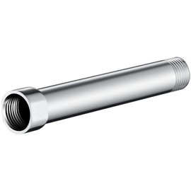 BRIGHT SHOWERS Shower Arm Extender for Rain and Handheld Shower Head, 6 Inch Shower Head Extension Arm, Shower Pipe Extension for Extending or Lowering Showerhead, Chrome