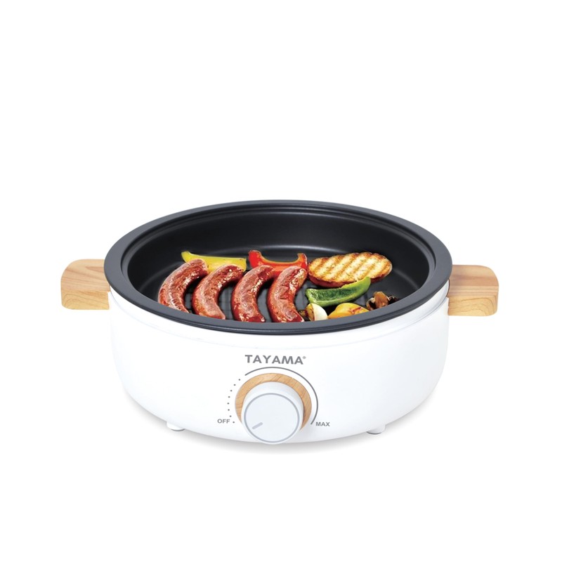 2.5 Qt White Electric Nonstick Multi-Cooker Hot Pot & Grill