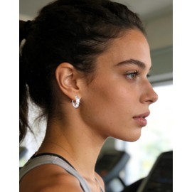2 Pairs Lymphatic Earrings for Women Lymphvity Germanium Lymph Flow Drainage Earrings Acupuncture Therapy Hoop Crystal Dangle Ear-rings Rhinestone Jewelry Gifts