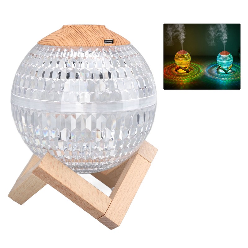 Mini Humidifier Night Light Crystal Ball 2.2w 350ml RGB USB