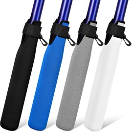 Deekin 4 Pcs Baseball Bat Sleeves Softball Bat Warmers for Composite Durable Protector Cover for Sport Women Men Adults(Black, Blue, White, Gray)