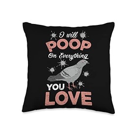 I Will Poop On Everything You Love for a Fly Animal Throw Pillow