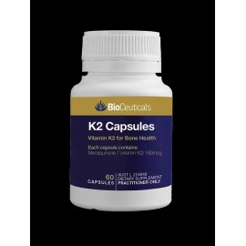 BioCeuticals K2 Capsules – Menaquinone-7 (MK-7) 180mcg for Bone Health, Teeth Mineralization & Cardiovascular Support – 60 Softgel Capsules