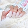 Glitter Snowflake Knit Velvet Gel Handmade Nail Tip - Petit