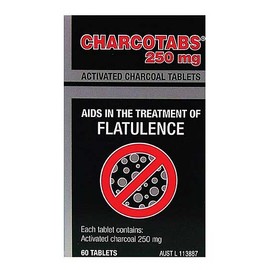Charco Activated Charcoal Tabs 250mg 60 Tablets
