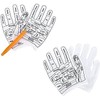 1Set of Reflexology Gloves Hand Pointed Reflexology Tool Print Mittens