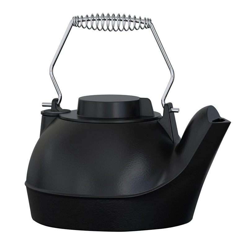 Fire Beauty Humidifying Iron Kettle，Stove Humidifier，Wood Stove Kettle，Cast Iron，Chrome handle