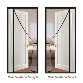 ANNICOO Side Opening Magnetic Screen Door，Kid and Pet Friendly Walk Through Door Screen Magnetic Closure, Strong Magnets Door Mesh38 x 81inch