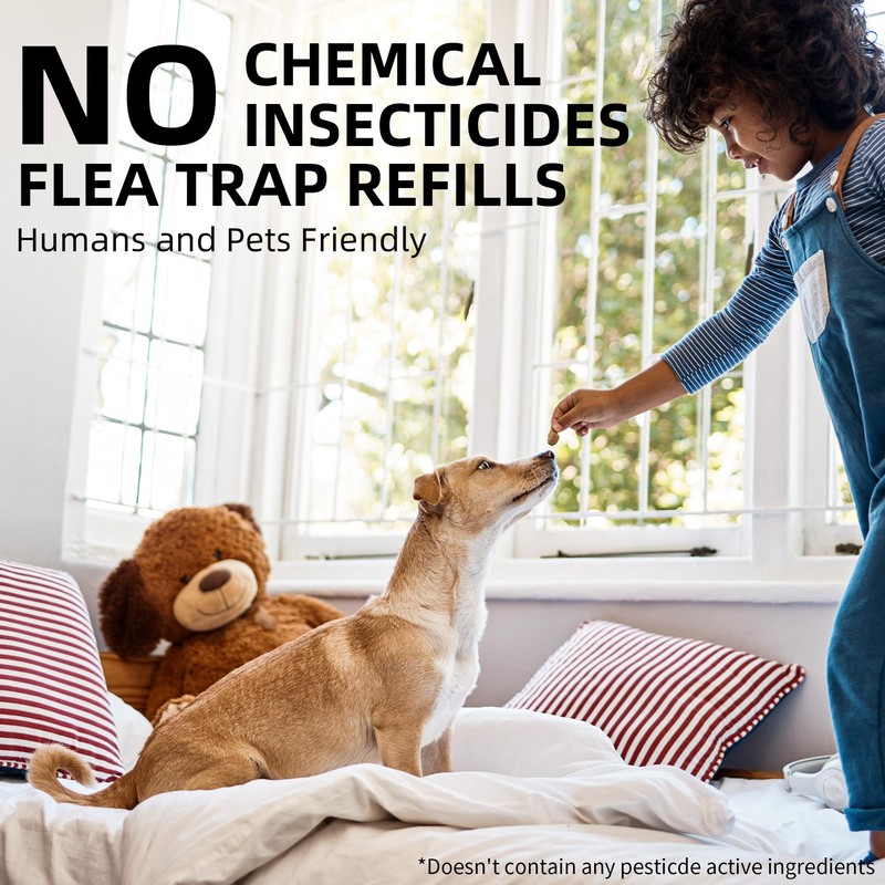 Kiwinurse Flea Trap Refills Glue Boards for UVLA1005, Upgraded Super