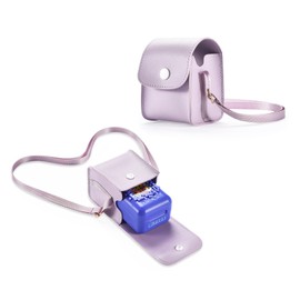 DGSYMLXGS Storage bag case, compatible with Bitzee Interactive Toy Tamagotchi machine, portable adjustable strap portable digital virtual touch machine for children (Purple)