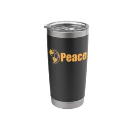 World Peace Activists Map Of World Globe Peace On Earth Stainless Steel Insulated Tumbler