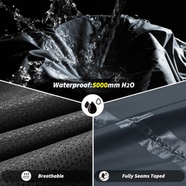 Outdoor Ventures Men's Packable Rain Pants Lightweight Waterproof Rain Overall Pants for Hiking Fishing Golf Grey