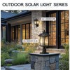 Emliviar 20.5" Solar Post Light Outdoor, Large Black Solar Column