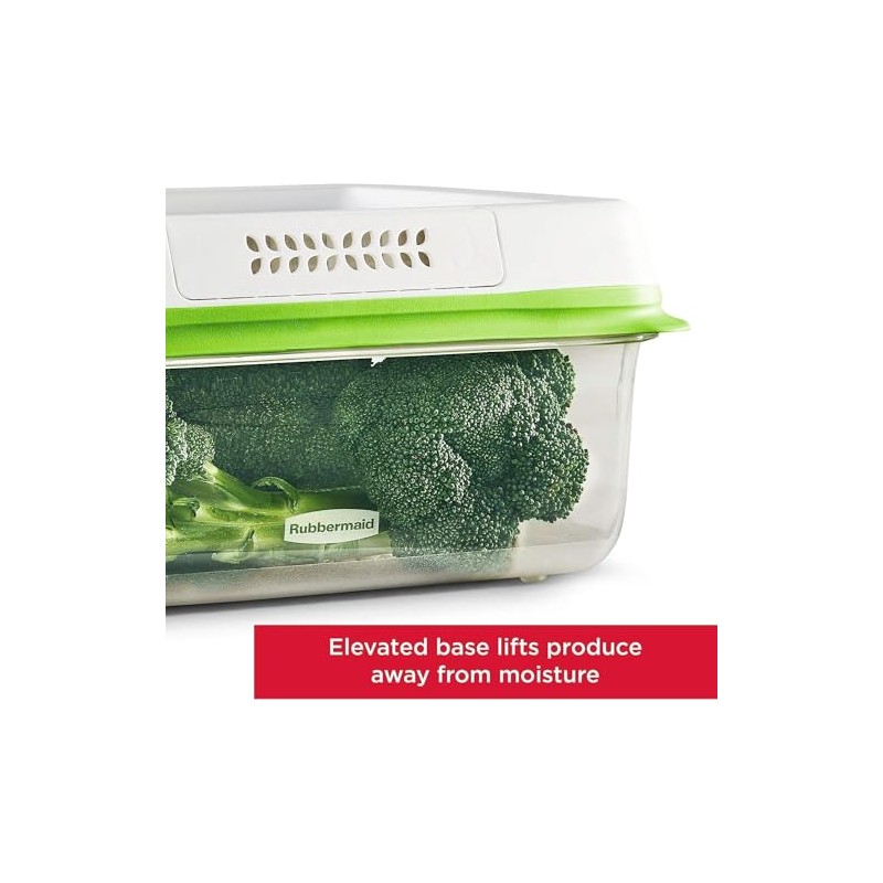 Rubbermaid FreshWorks Produce Saver, Large Storage Containers With Lids, Pack