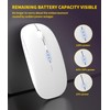 Anmck Wireless Mouse Rechargeable,[Battery Level Visible] 2.4G Silent Ultra Slim