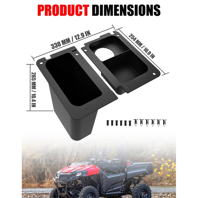 XATVXUTV Underseat Storage Box for Honda Pioneer 700, UTV Under