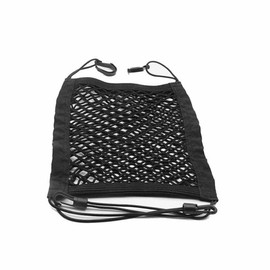 Riloer 3-Layer Car Net Bag Handbag Holder, Barrier from Back Seat Pet Children Black, Elastic and Foldable Car Mesh Organiser, Driver Storage Netting Pocket