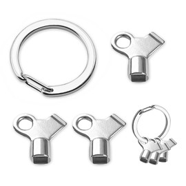 BRBASAP 3 Packs Radiator Key with 1 Rings Bleeder Keys for Bleeding Old Home Radiator Air Valve Durable Handle Tool to Turn Off Water Valves Bleed Keys for Home Radiator Maintenance and Repairs