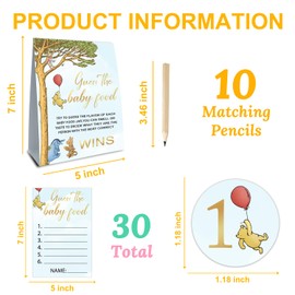 ZsaTuiy Winnie The Pooh Baby Shower Decorations, Winnie The Pooh Baby Shower Games, Guess The Sweet Mess Baby Shower Game Dirty Diaper Game-Diaper Game Baby Shower，Baby Food