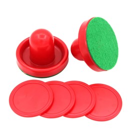 WOONEKY 1 Set Air Hockey Replacement Accessories Includes Pushers Pucks Compatible with Standard Air Hockey Tables for Home Game Rooms Family Fun