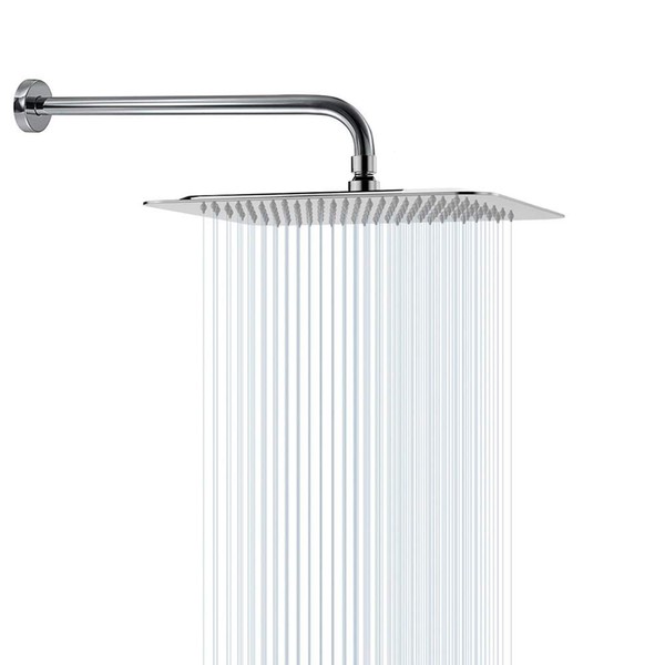 Rain Shower Head With Extension Arm, NearMoon Square Shower Heads,