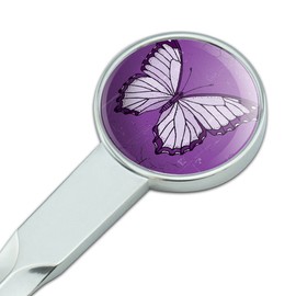 Graphics and More Butterfly Artsy Purple Classic Metal Envelope Letter Opener