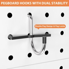 MIFLUS Peg Board,12"x12" White Metal Pegboard Wall Organizer with Pegboard Accessories 4 Packs Metal Pegboard Panels
