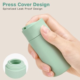 Suteng Travel Bottles for Toiletries, 5 Pack Travel Size Containers, TSA Approved Leak Proof - Silicone Toiletry Containers with Clear Bag for Shampoo, Conditioner & Lotion, Travel Essentials (Green)