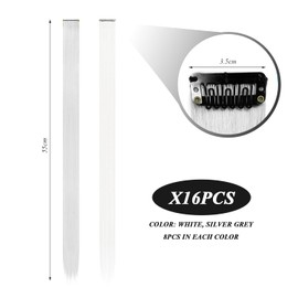 16 Pieces Of Hair Extensions For Girls, 22 Inch Hair Extensions For Straight Hair, Clip-In Seamless Hair Extensions, Hair Accessories For Women, Suitable For Parties, Holiday Decorations