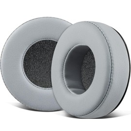SOULWIT Earpads Replacement for Skullcandy Hesh & Hesh 2 Wireless Over-Ear Headphones, Ear Pads Cushions with Soft Protein Leather, Noise Isolation Foam - Grey