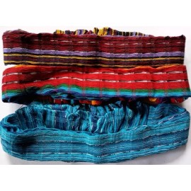 Curious Designs Headbands, Hairbands, 3 Pc Set, Elastic, Asst Colors, Cotton, Guatemalan