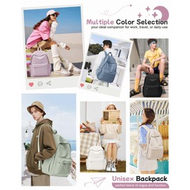 BJLFS Purple School Backpack Women, Unisex Lightweight Backpack School Bag Water-resistant Casual Rucksack fits 14 inch Laptop for Boys Girls Men and Women Bookbag College Daypack for Teenage