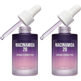 Sérum Facial Hidratante 20% Nicotinamida con Ácido Hialurónico, 30ml (2PC) Niacinamida 20%, Uso Facial，Textura ligera, Absorción Rápida y Fórmula Suave Apta Para Todo Tipo de Piel.
