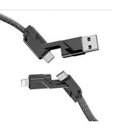 Generic Universal Charging Cable for Cellphones, Laptops, Earbuds, Toothbrush Cases, Rechargeable Glasses, VR Games, etc 5 Foot (1.5m), Black