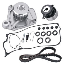 Timing Belt Kit with Water Pump for 2001-2005 Honda Civic HX/DX/EX/GX/LX 1.7L L4 SOHC 16V Engine OE# TCK312, TB312K1, 95312K1, GTK0312