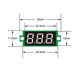 LED Display Digital Thermometer Module, 0.28 Inch DC 4V-28V Digital Thermometer with NTC Waterproof Metal Temperature Sensor