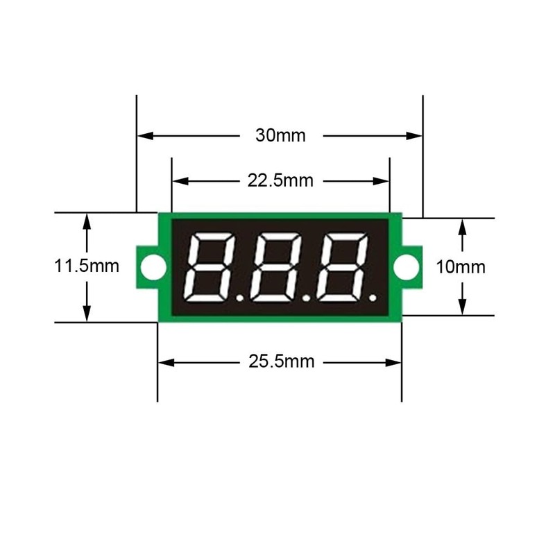 LED Display Digital Thermometer Module, 0.28 Inch DC 4V-28V Digital
