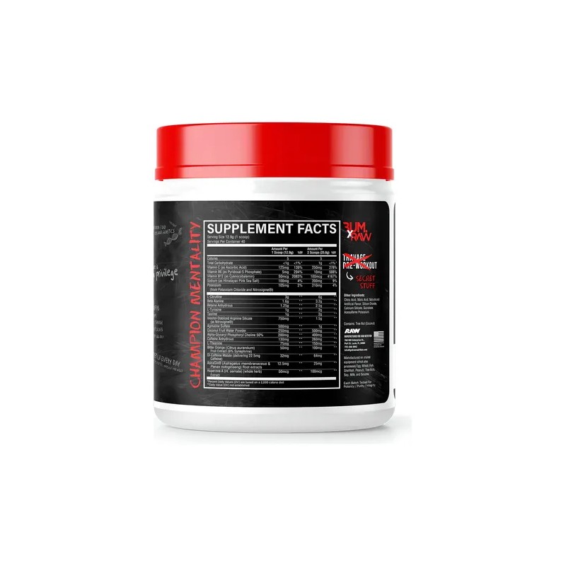 Raw Nutrition Pre Entreno Christophers Secret Stuff 40 Serv